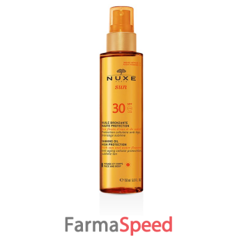 nuxe sun huile bronzante spf 30 150 ml