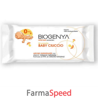 biogenya salviette baby ciuccio 12 pezzi