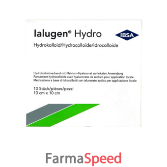 medicazione a base di idrocolloidi con ialuronato sodico per applicazione cutanea monouso ialugen hydro assorbente 10x10 10 pezzi