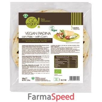 vegan piadina con farina di mais 200 g senza lievito