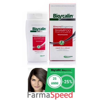bioscalin sincrobiogenina shampoo fortificante volumizzante primavera 200 ml