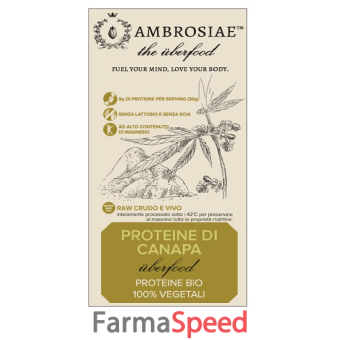 ambrosiae uberfood proteine di canapa 200 g