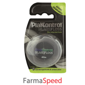 plakkontrol black floss filo interdentale nero 40 m