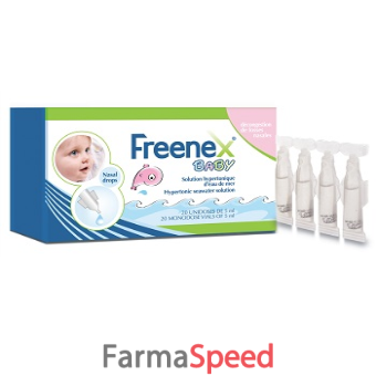 gocce nasali di acqua di mare ipertonica freenex baby 20 fiale da 5 ml