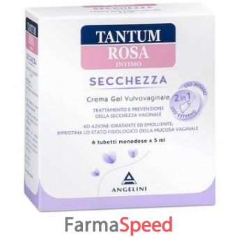 tantum rosa intimo secchezza crema gel vulvovaginale 6 x 5 ml