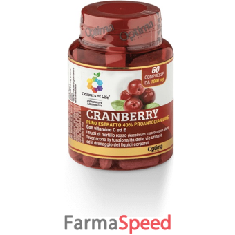 colours of life cranberry con vitamina c e 60 compresse 1000 mg