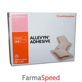 medicazione allevyn adhesive 10 cm x 10 cm 10 pezzi