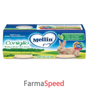 mellin omogeneizzato coniglio 2x120 g