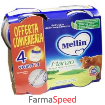 mellin omogeneizzato manzo 4x80 g