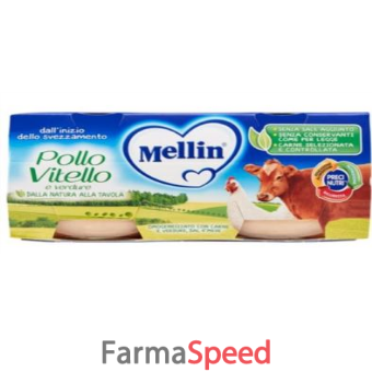 mellin omogeneizzato pollo vitello con verdure 2 x 80 g