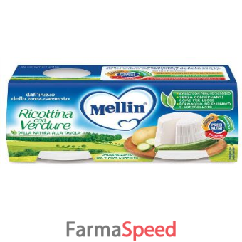 mellin omogeneizzato ricottina con verdura 2x80 g