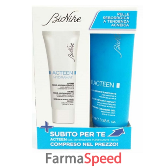 acteen bipack hydramat 40 ml + gel detergente purificante 100 ml