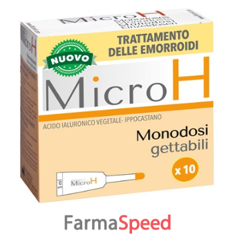 micro h gel emorroidario monodose 10 pezzi