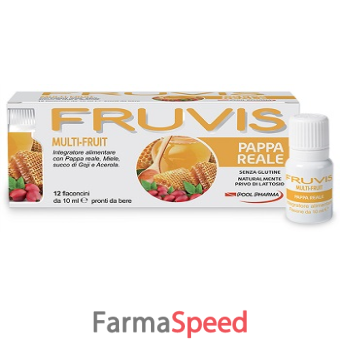 fruvis multi-fruit pappa reale 12 flaconcini da 10 ml