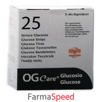 strisce misurazione glicemia ogcare 25 pezzi