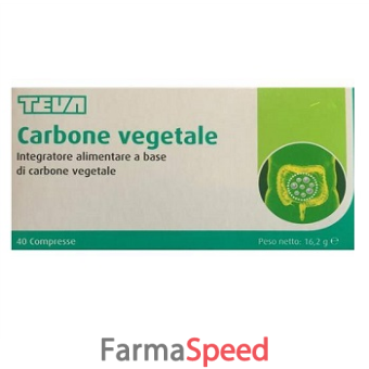 carbone vegetale teva 40 compresse 16,2 g
