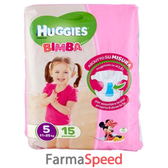 pannolino huggies base girl 5 15 pezzi