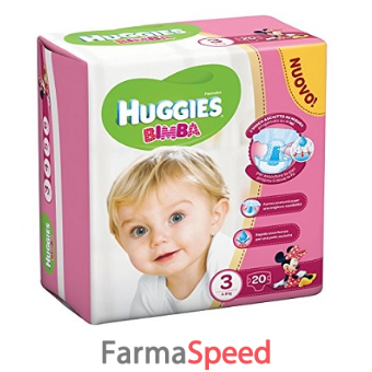 pannolino huggies base girl 3 20 pezzi