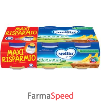 mellin omogeneizzato banana 6 x 100 g