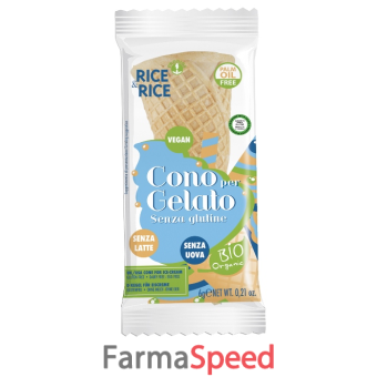 rice&rice cono per gelato 6 g senza latte senza uova