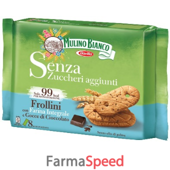 mulino bianco biscotti frollini farina integrale e gocce di cioccolato 200 g