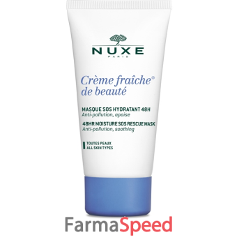 nuxe creme fraiche de beaute masque sos hydratante et apeisant 48 h 50 ml