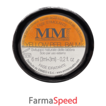 mm system yellow peel balm dischetto sviluppo naturale labbra 3 ml + 3 ml