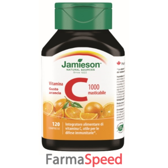 jamieson vitamina c 1000 arancia 120 compresse masticabili 168 g