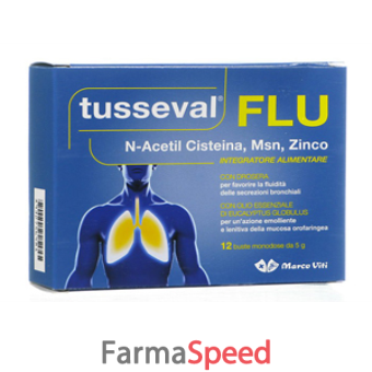 tusseval flu 12 bustine solubili 60 g