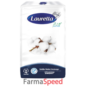 assorbente laurella in cotone sottile notte disteso 14 pezzi
