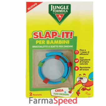 jungle formula slap-it braccialetto anti-zanzare per bambini+ 2 ricariche