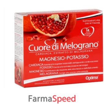 cuore di melograno melograno cardiaca magnesio potassio estratto melagrana 14 bustine da 3,7 g