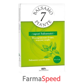 balsamo delle 7 piante vapori balsamici emulsione balsamica per vaporizzatori in fialetta 10 x 5 ml