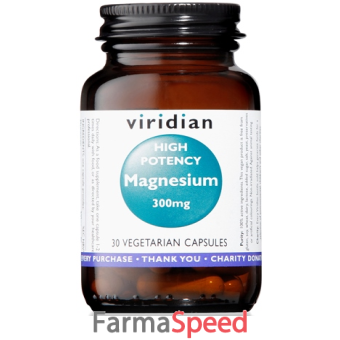 viridian magnesium 300mg high potency 30 capsule viridian magnesio superiore alta concentrazione