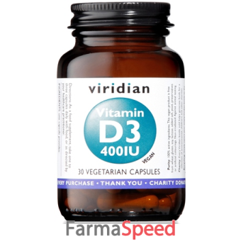 viridian vitamin d3 400iu 30cps