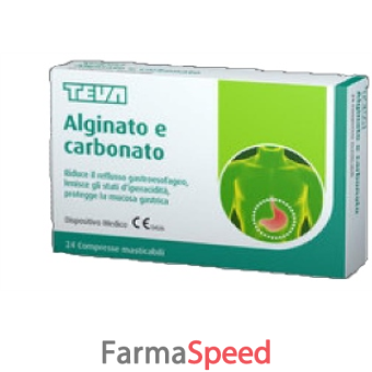 alginato e carbonato teva 24 compresse masticabili