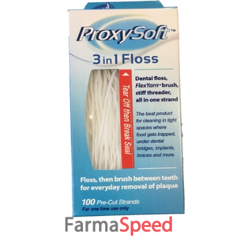 proxy soft 3in1 floss filo interdentale per impianti 50 pezzi