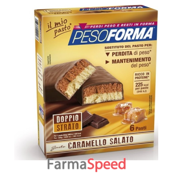 pesoforma barretta al caramello salato 12 pezzi da 31 g