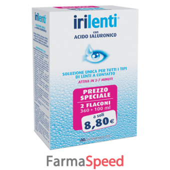 soluzione per lenti a contatto irilenti duo pack 360 ml + 100 ml