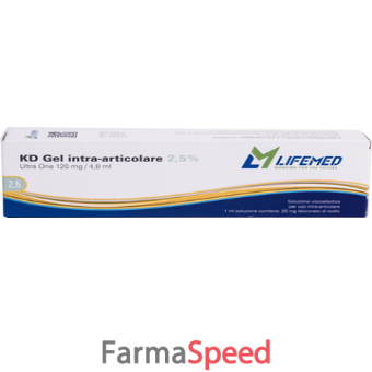 siringa kd gel intra-articolare acido ialuronico 2,5% ultra one 120 mg/4,8 ml