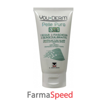 youderm pelle pura 3 in 1 scrub maschera seboregolatore 75 ml