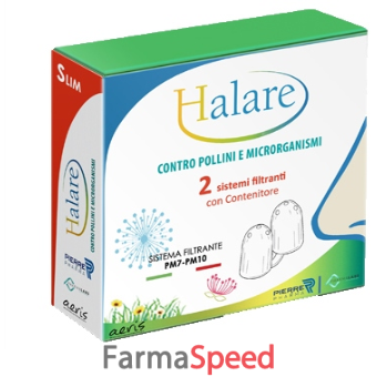 halare sistema filtrante s 2 pezzi