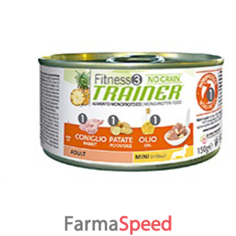trainer fitness3 adult mini con coniglio-patate-olio 150 g