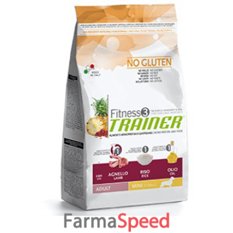 trainer fitness3 adult mini con agnello-riso-olio 800 g