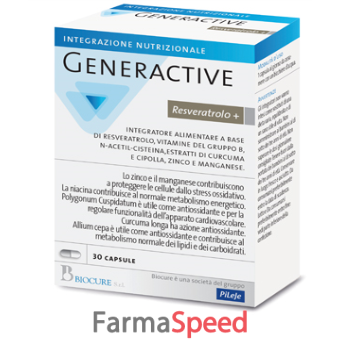 generactive resveratrolo + 30 capsule