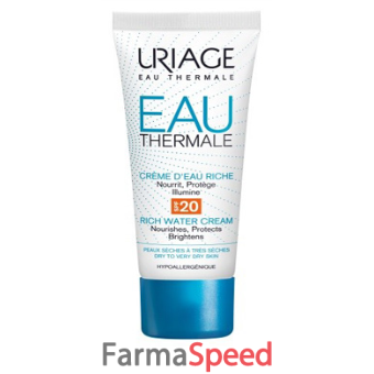 eau thermale crema ricca acqua spf 20 40 ml