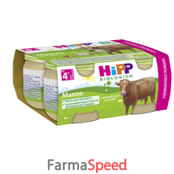 hipp bio omogeneizzato manzo 80 g 4 pezzi