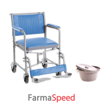 sedia da comodo pieghevole con ruote - basic