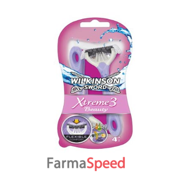wilkinson xtreme 3 donna beauty 4 pezzi