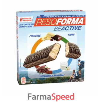 pesoforma beactive barretta cioccolato bianco e nero 6 pezzi